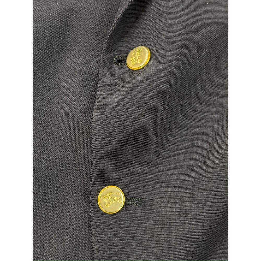VTG 90s Burberry Jacket Men 50R Blue Wool Blazer Tuxedo Business USA Gold Button - Picture 5 of 13